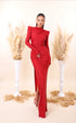 Jula - High Neck with side slit dress